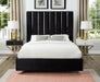Enzo Black Velvet Queen Bed - All Brands Furniture (NJ)