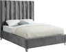 Enzo Grey Velvet King Bed - All Brands Furniture (NJ)