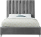 Enzo Grey Velvet King Bed - All Brands Furniture (NJ)