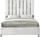 Enzo White Velvet Full Bed - All Brands Furniture (NJ)