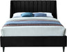 Eva Black Velvet King Bed - All Brands Furniture (NJ)