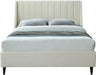 Eva Cream Velvet King Bed - All Brands Furniture (NJ)