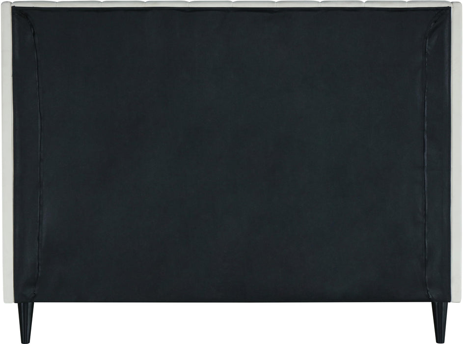 Eva Cream Velvet King Bed - All Brands Furniture (NJ)