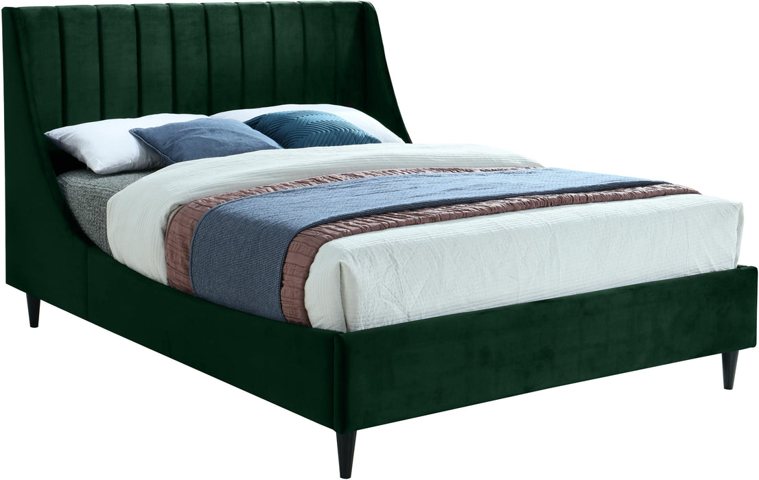 Eva Green Velvet King Bed - All Brands Furniture (NJ)