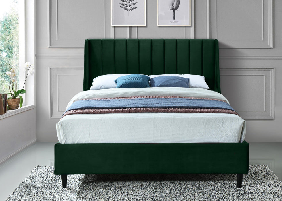 Eva Green Velvet King Bed - All Brands Furniture (NJ)