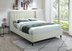 Eva Cream Velvet King Bed - All Brands Furniture (NJ)