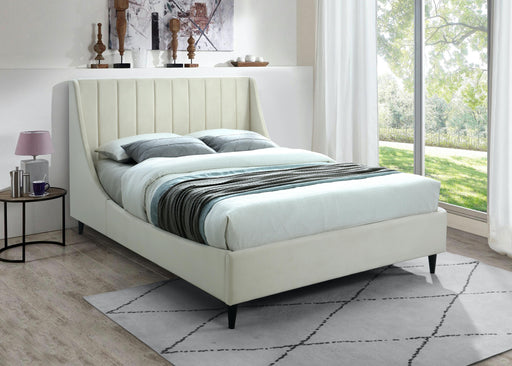 Eva Cream Velvet King Bed - All Brands Furniture (NJ)