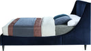 Eva Navy Velvet King Bed - All Brands Furniture (NJ)