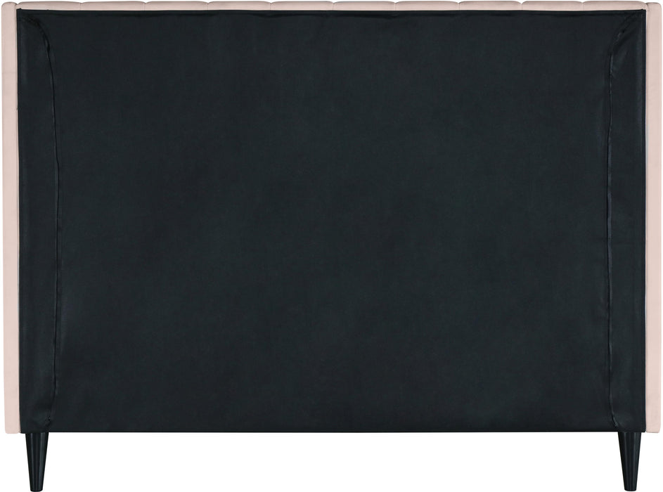 Eva Pink Velvet King Bed - All Brands Furniture (NJ)