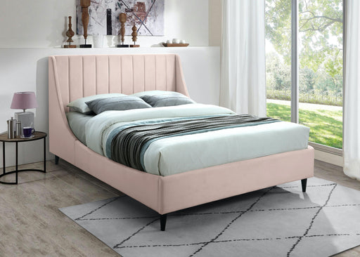 Eva Pink Velvet King Bed - All Brands Furniture (NJ)