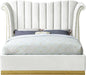 Flora White Velvet Queen Bed (3 Boxes) - All Brands Furniture (NJ)