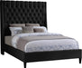 Fritz Black Velvet King Bed - All Brands Furniture (NJ)