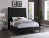 Fritz Black Velvet King Bed - All Brands Furniture (NJ)