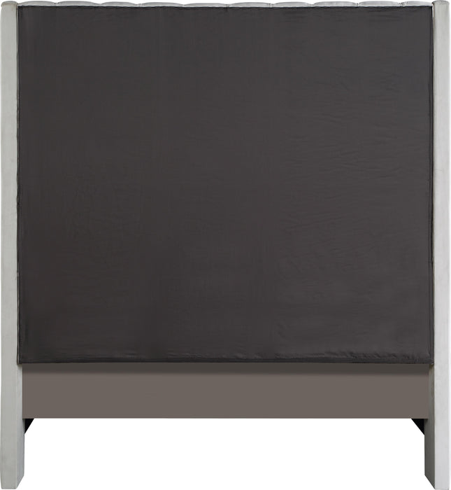 Fritz Cream Velvet Queen Bed - All Brands Furniture (NJ)