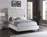Fritz Cream Velvet Queen Bed - All Brands Furniture (NJ)