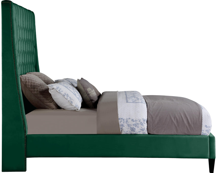 Fritz Green Velvet Full Bed - All Brands Furniture (NJ)