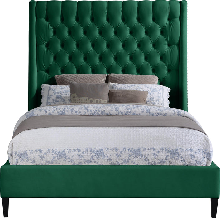 Fritz Green Velvet Queen Bed - All Brands Furniture (NJ)