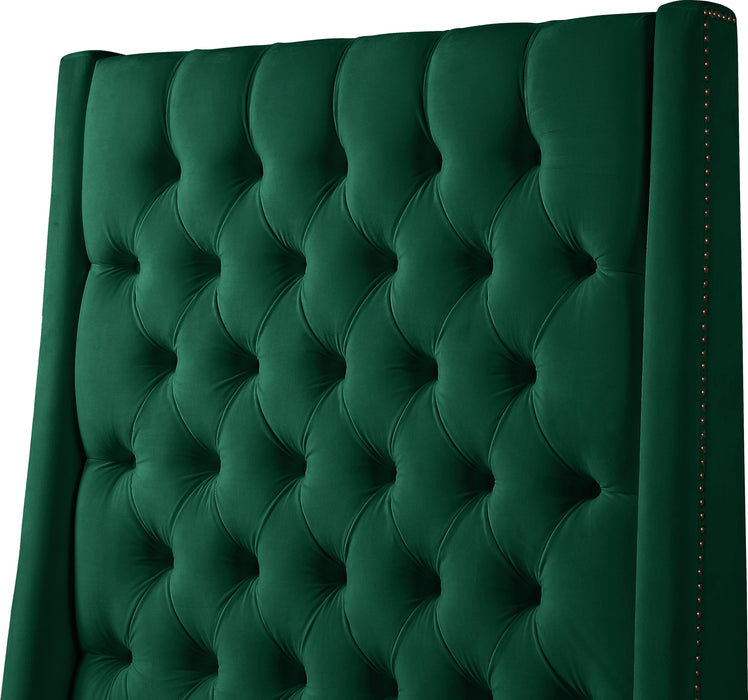 Fritz Green Velvet Full Bed - All Brands Furniture (NJ)