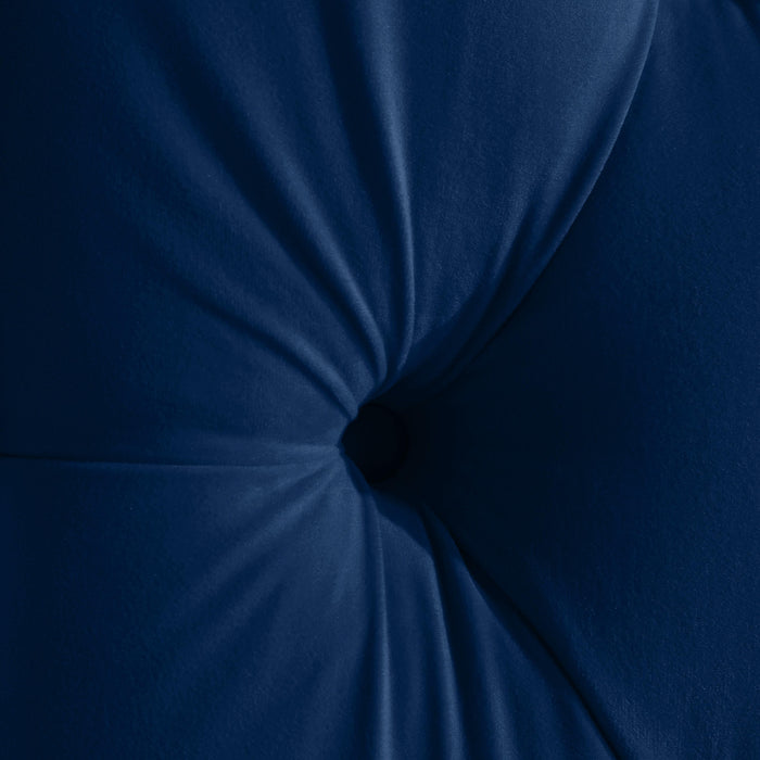 Fritz Navy Velvet Twin Bed - All Brands Furniture (NJ)