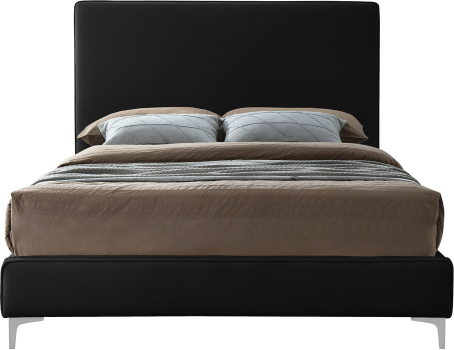 Geri Black Velvet Full Bed - All Brands Furniture (NJ)