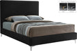 Geri Black Velvet Queen Bed - All Brands Furniture (NJ)
