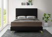 Geri Black Velvet Queen Bed - All Brands Furniture (NJ)