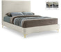 Geri Cream Velvet King Bed - All Brands Furniture (NJ)