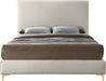 Geri Cream Velvet Queen Bed - All Brands Furniture (NJ)