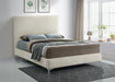 Geri Cream Velvet Queen Bed - All Brands Furniture (NJ)