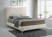 Geri Cream Velvet King Bed - All Brands Furniture (NJ)
