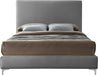 Geri Grey Velvet King Bed - All Brands Furniture (NJ)