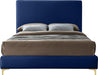 Geri Navy Velvet King Bed - All Brands Furniture (NJ)
