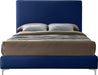 Geri Navy Velvet King Bed - All Brands Furniture (NJ)