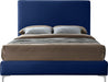 Geri Navy Velvet Queen Bed - All Brands Furniture (NJ)