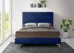 Geri Navy Velvet King Bed - All Brands Furniture (NJ)