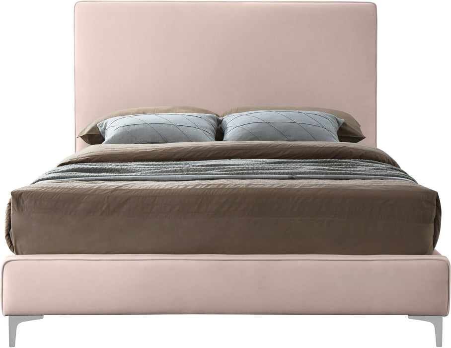 Geri Pink Velvet Full Bed - All Brands Furniture (NJ)