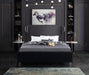 Ghost Black Velvet Queen Bed - All Brands Furniture (NJ)