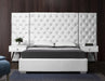 Grande White Velvet Queen Bed (3 Boxes) - All Brands Furniture (NJ)