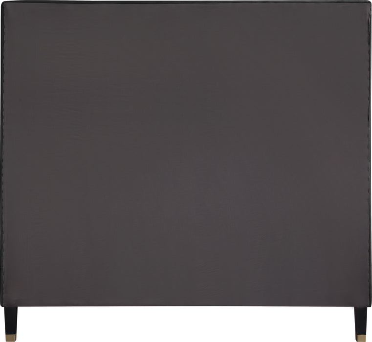 Harlie Black Velvet King Bed - All Brands Furniture (NJ)