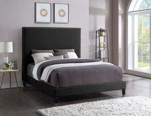 Harlie Black Velvet King Bed - All Brands Furniture (NJ)