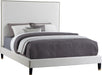 Harlie Cream Velvet Queen Bed - All Brands Furniture (NJ)