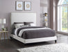 Harlie Cream Velvet Queen Bed - All Brands Furniture (NJ)