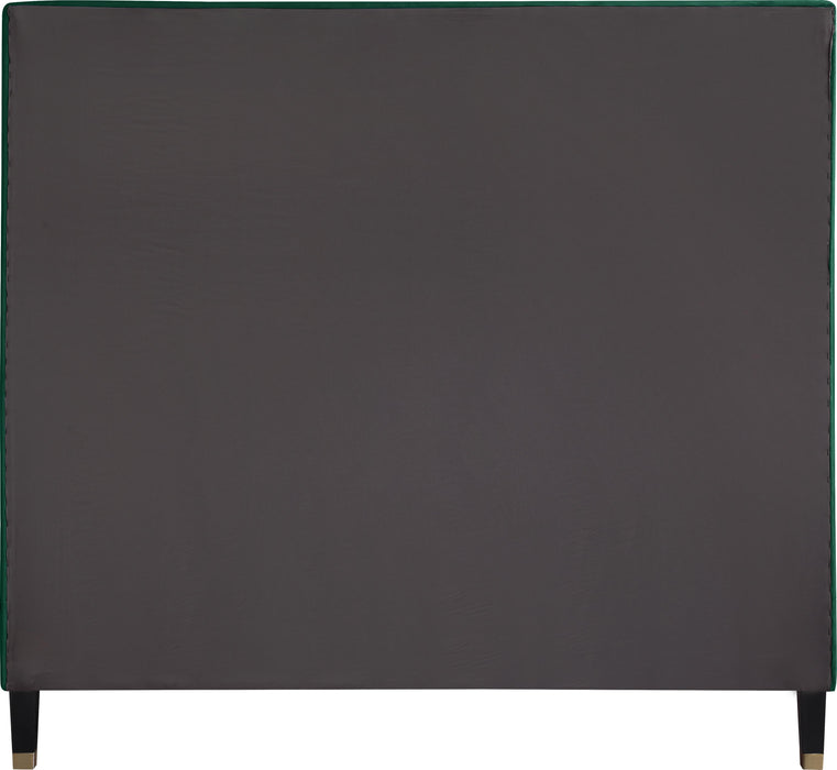 Harlie Green Velvet Queen Bed - All Brands Furniture (NJ)
