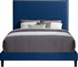 Harlie Navy Velvet King Bed - All Brands Furniture (NJ)