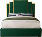 Hugo Green Velvet Queen Bed - All Brands Furniture (NJ)