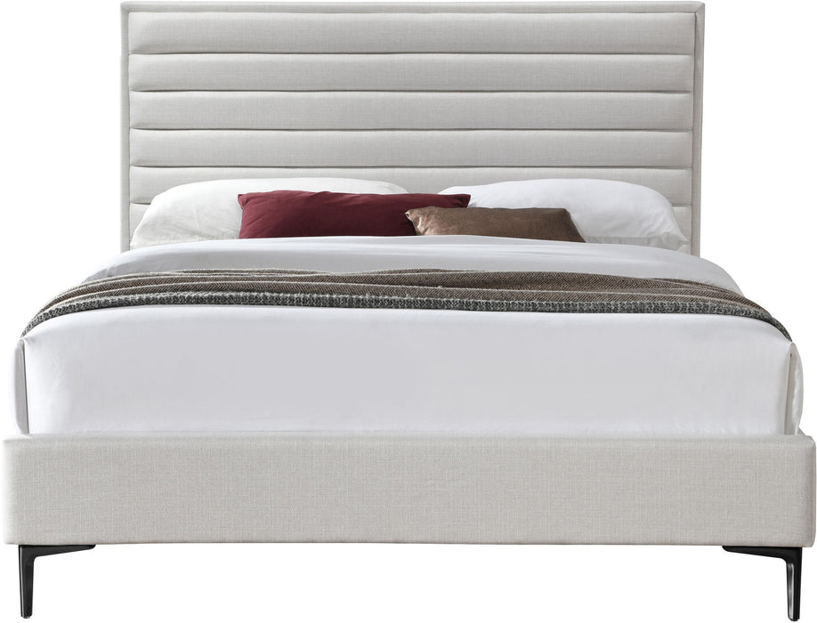 Hunter Cream Linen King Bed - All Brands Furniture (NJ)