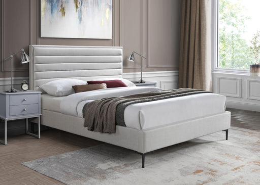 Hunter Cream Linen King Bed - All Brands Furniture (NJ)