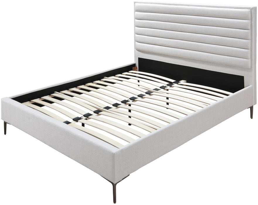 Hunter Cream Linen Queen Bed - All Brands Furniture (NJ)