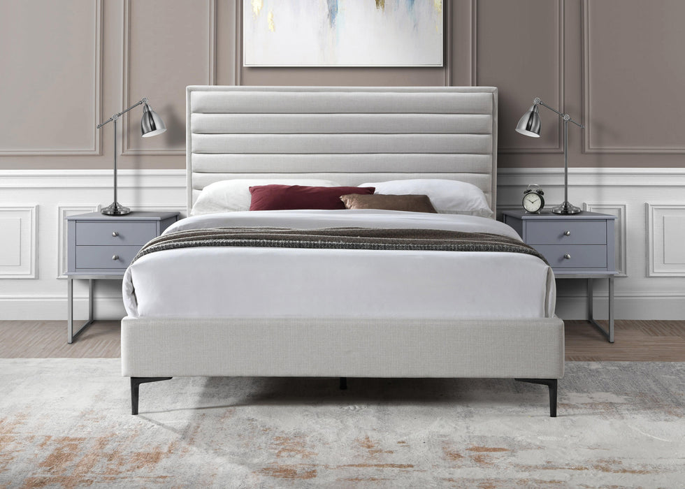 Hunter Cream Linen King Bed - All Brands Furniture (NJ)