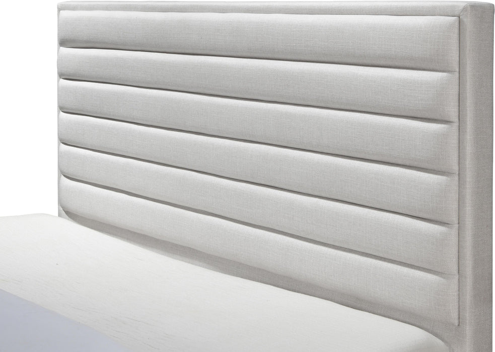 Hunter Cream Linen Queen Bed - All Brands Furniture (NJ)